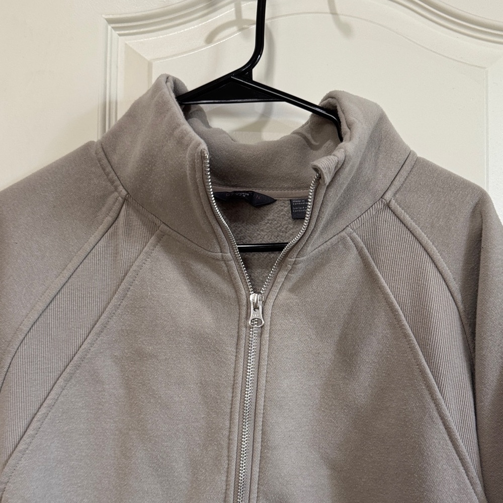 Danskin Light Gray Quarter-Zip Hoodie / J117 - Picture 2 of 4
